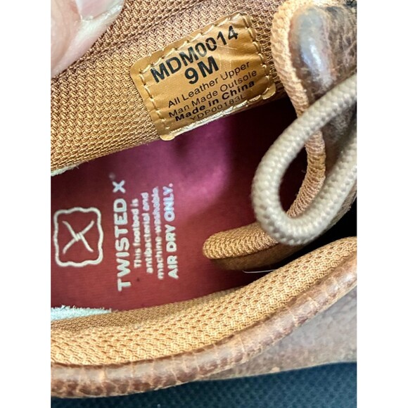 Twisted X The Original Chukka Driving Mocs Men 9 Bomber Leather Lace Up